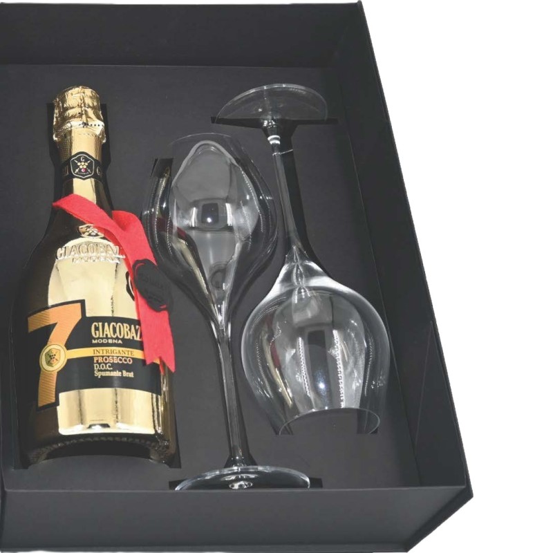 VERONA: Prosecco met twee Italesse prosecco glazen VERONA: Prosecco met twee Italesse prosecco glazen