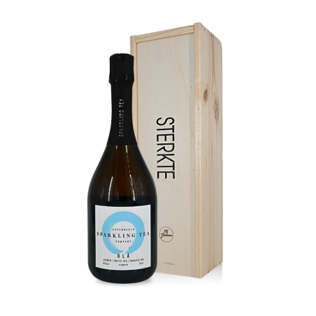 0,0% Sparkling Tea met "Sterkte" wens