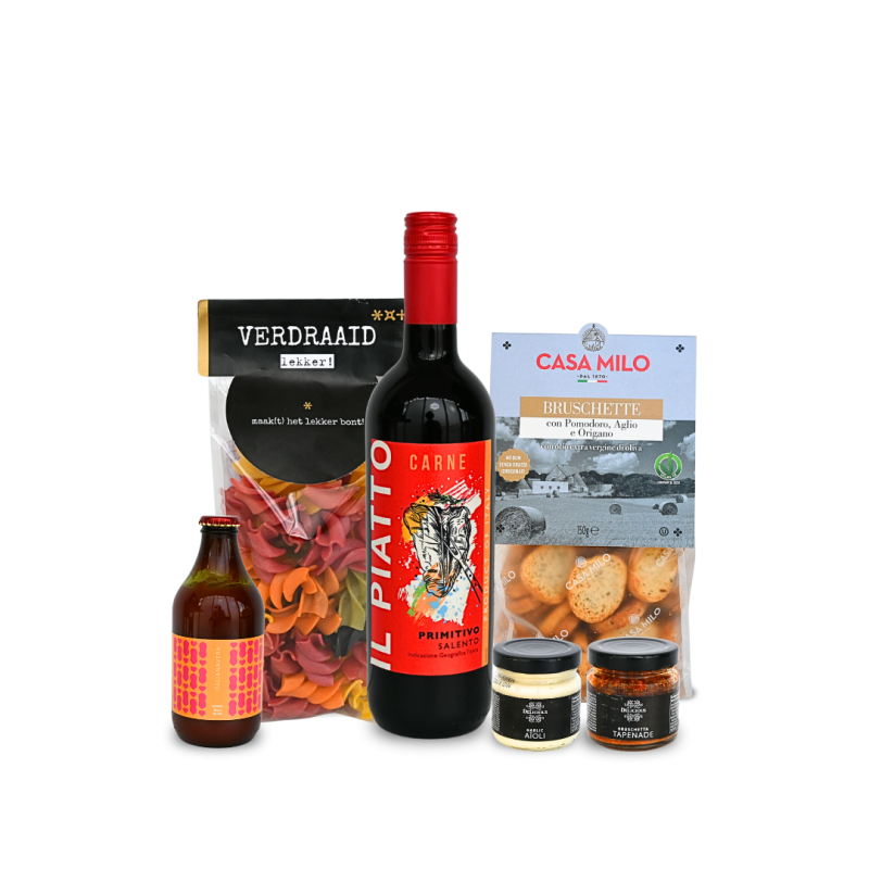 Kerstpakket BRESCIA Borrel & Pasta Kerstpakket BRESCIA Borrel & Pasta