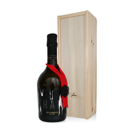 Spumante, mousserende Italiaanse witte wijn in wijnkist