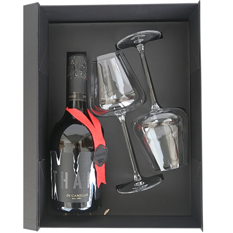 FLORENCE: Spumante met twee Italesse spumante glazen FLORENCE: Spumante met twee Italesse spumante glazen