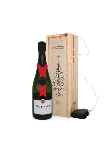 Taittinger Brut Réservé in sprankelende kerstboomkist