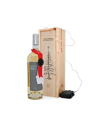 Pinot Grigio in sprankelende kerstboomkist
