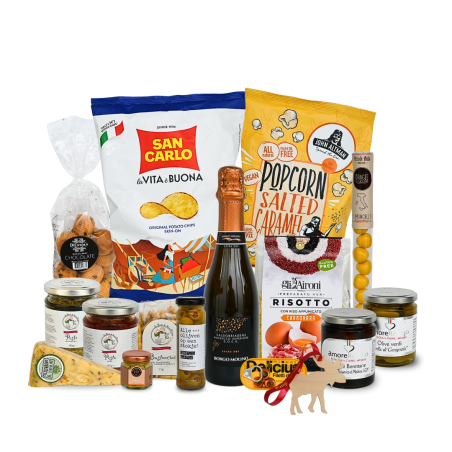 Kerstpakket MONTEROSSO Italiaans borrel en delicatessenpakket