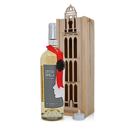 Witte Pinot Grigio in Peperbuskist