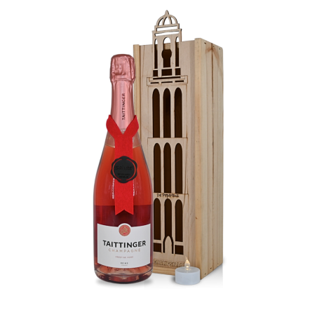 Taittinger Rosé Prestige in Peperbuskist
