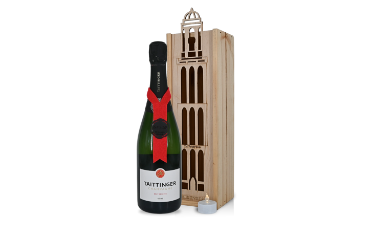 Taittinger Brut Réservé in Peperbuskist