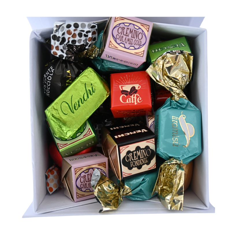 Chocoladebonbons in een chique doos