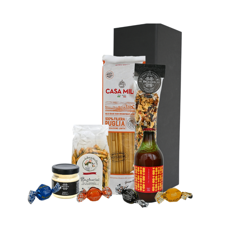 Kerstpakket SALERNO - Italiaans pakket in een luxe magneetdoos Kerstpakket SALERNO - Italiaans pakket in een luxe magneetdoos
