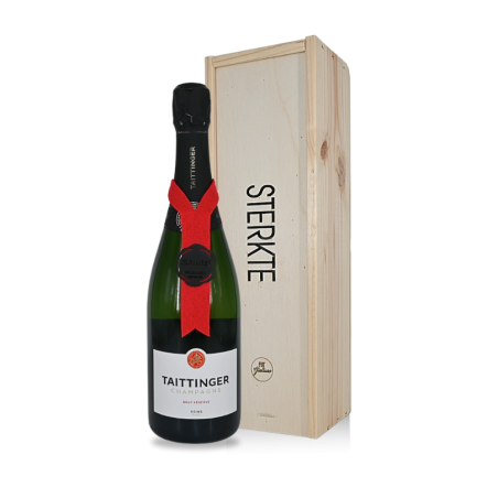 Taittinger Brut Réservé met "Sterkte" wens