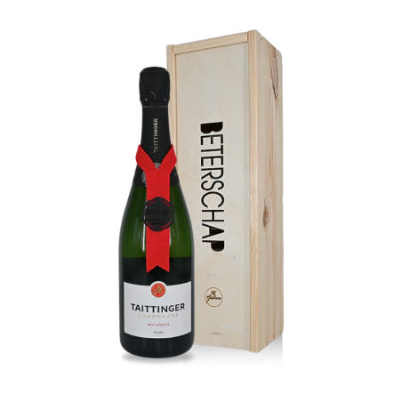 Taittinger Brut Réservé met "Beterschap" wens