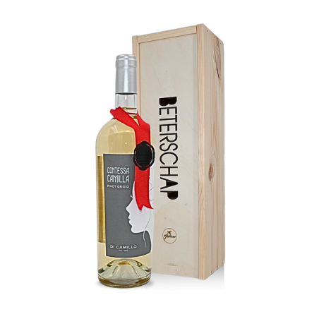 Pinot grigio met "Beterschap" wens